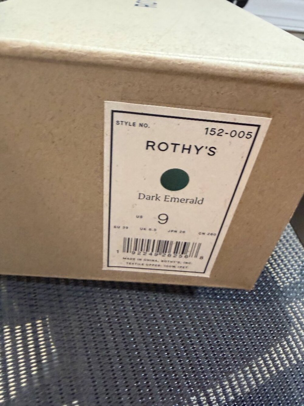 Rothy’s The Point Dark Emerald Flats Size 9 With Box - Picture 5 of 6